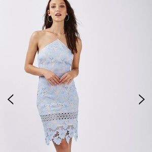 Topshop TALL Cross Strap Halter Midi Dress